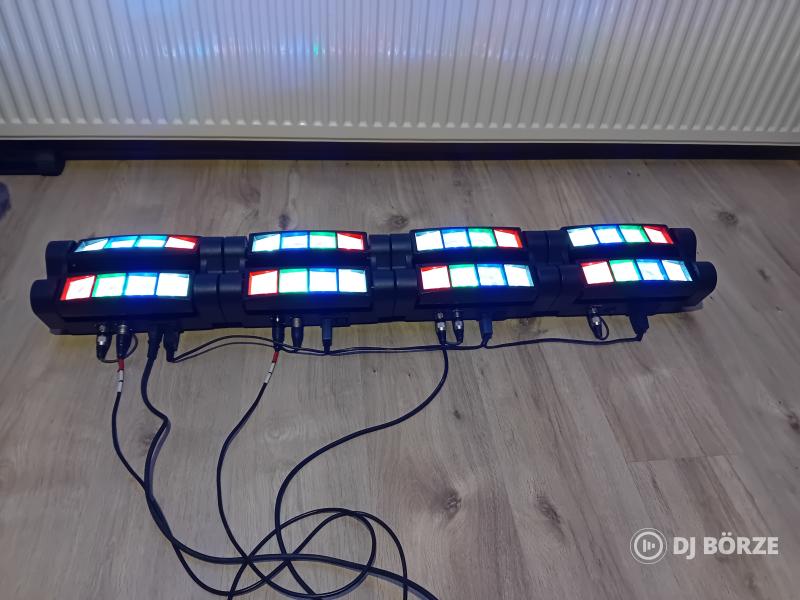 4db RGBW Led spider egy csíkon összekábelezve (beszámítás is)
