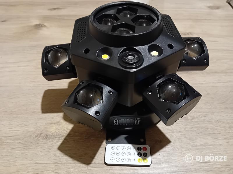 Okos nagy LED robot!6 karú 3in 1 RGBW beam, strobi:White&gold, RG lézer (beszámítás is)Saját videó!