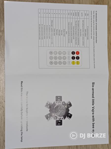 Okos nagy LED robot!6 karú 3in 1 RGBW beam, strobi:White&gold, RG lézer (beszámítás is)Saját videó!