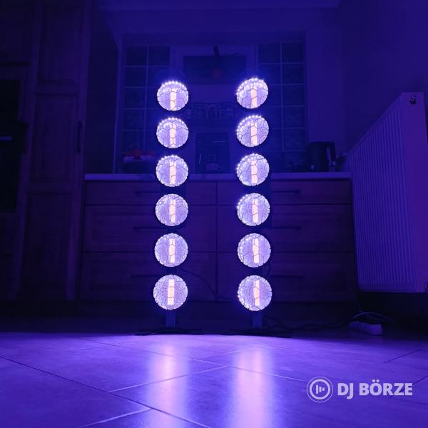 6 x 50 Watt COB + Led Színpadi Lámpa