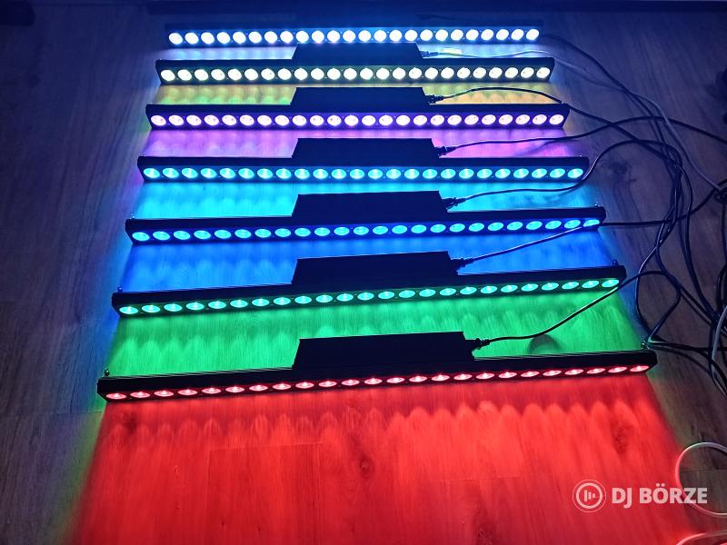 12db!Saját videó!Led bar 24x3w RGB (beszámítás is) 98cm Bp.- Dunaújváros