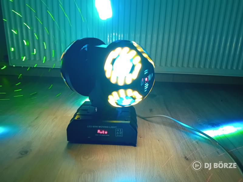 Középfény!Dupla rgbw led, rgb yellow pink cyan segédled, RG lézer (beszámítás is) Saját videó!