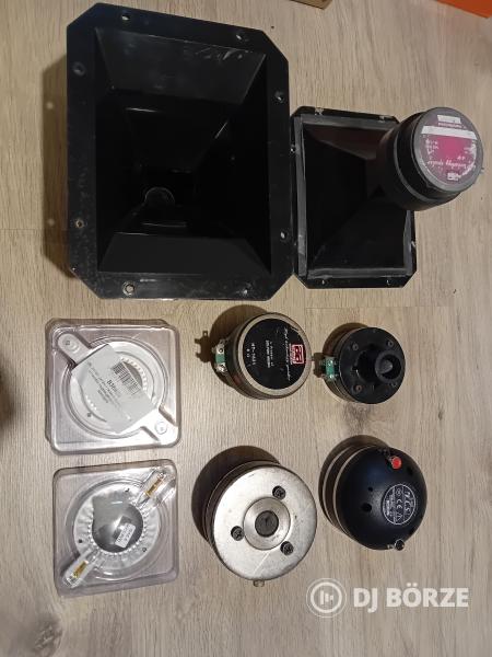 Driverek, pillék, passzív hangváltók, aktív hangfal erősítő modul (beszámítás is)