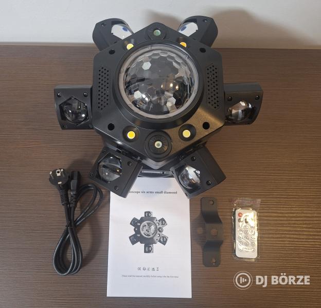 Eladó 1 db új 6 karú forgófejű robotlámpa