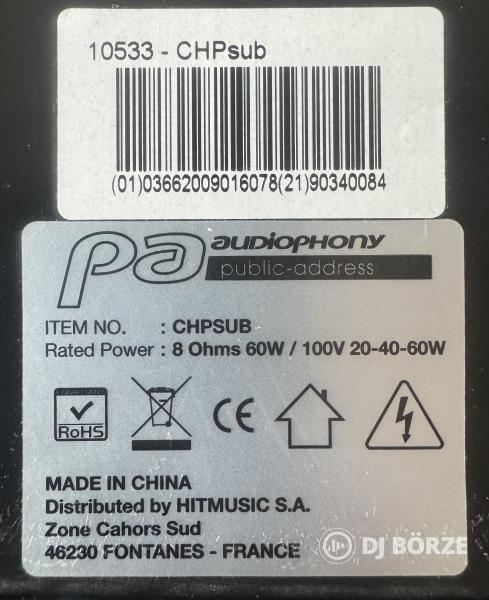 Audiophony Premium SUB hangfal, mennyezetbe is süllyeszthető, Új