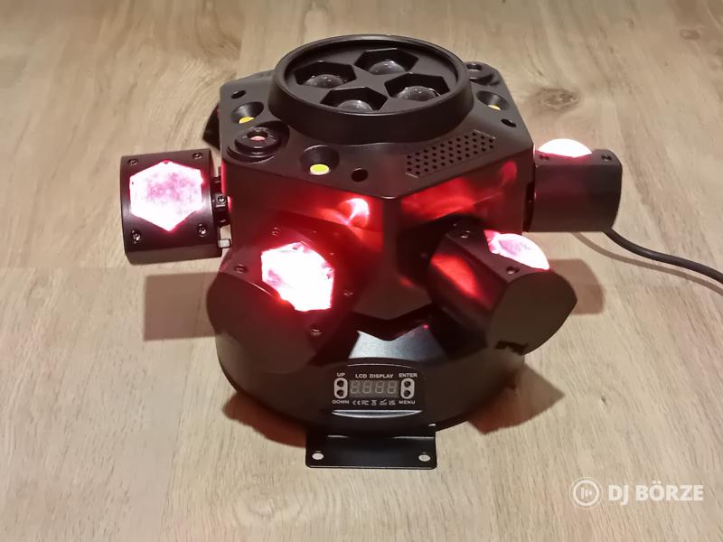 Okos nagy LED robot!6 karú 4 in 1 RGBW beam, strobi:White&gold, RG lézer (beszámítás is)Saját videó!