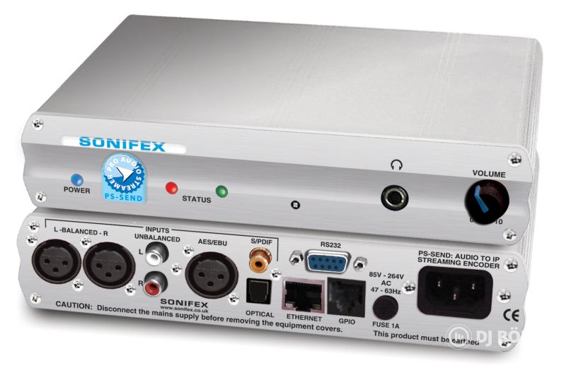 Sonifex PS-SEND egy professzionális audio-to-IP streaming encoder