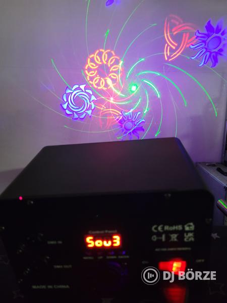 Mini party fény gobo lader rgb strobi