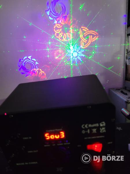 Mini party fény gobo lader rgb strobi