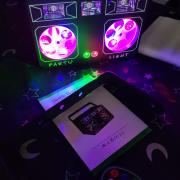Mini party fény gobo lader rgb strobi