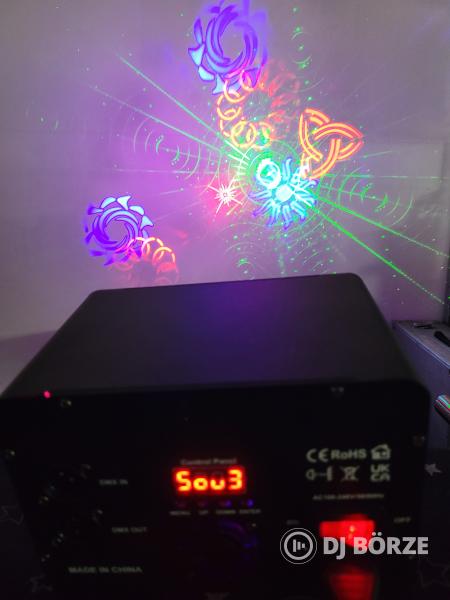 Mini party fény gobo lader rgb strobi