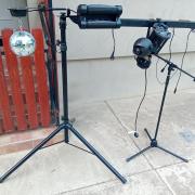 Komplett Mobil fényállvány, fényekkel, 230v és dmx vezetékekkel, szállítózsákokkal(beszámítás is)