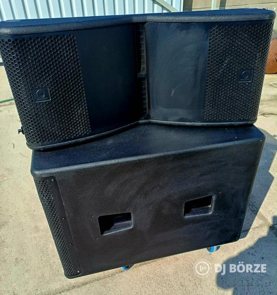 2 db Turbosound MANCHESTER MV212 + 1 db Turbosound MANCHESTER MS218 (dupla 18” sub)