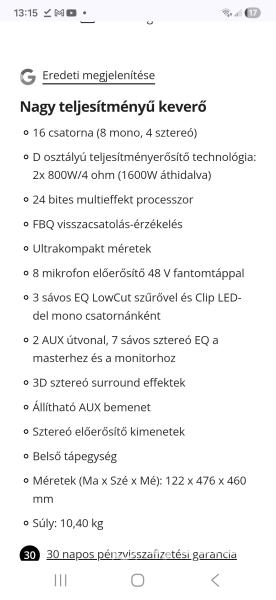 Behringer PMP 4000 keverőerősítő [ powermixer]