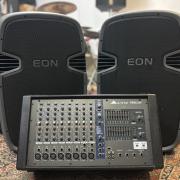 Komplett PA szett: Alto PBM 8.250 keverő-erősítő + 2db JBL EON 300 15"passzív hangfal + tokok.
