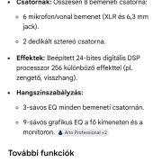 Komplett PA szett: Alto PBM 8.250 keverő-erősítő + 2db JBL EON 300 15"passzív hangfal + tokok.
