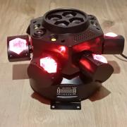 Okos nagy LED robot!6 karú 4 in 1 RGBW beam, strobi:White&gold, RG lézer (beszámítás is)Saját videó!