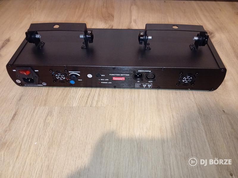 Új fajta!100 minta, 300 effekt 4 ablakos RGBY lézer 600mw DMX (beszámítás is) Saját videó!