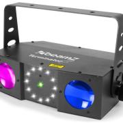 BeamZ Terminator IV Double Moon RGBW + lézer + stroboszkóp fényeffekt