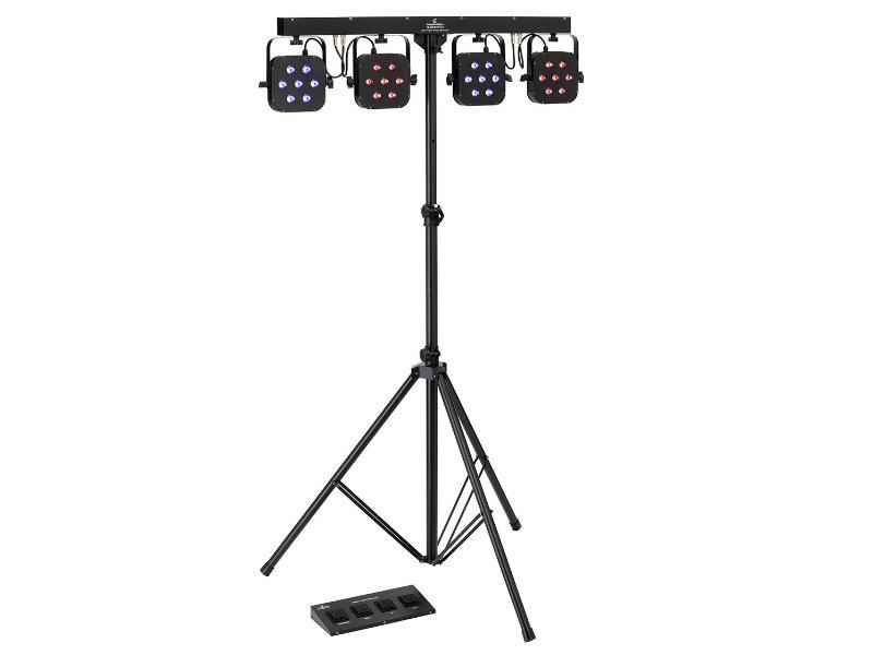 Soundsation 4LEDKIT-DJ - 7x3W Tricolor LED-es 4-PAR világítás szett