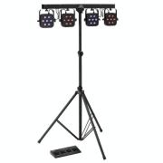 Soundsation 4LEDKIT-DJ - 7x3W Tricolor LED-es 4-PAR világítás szett